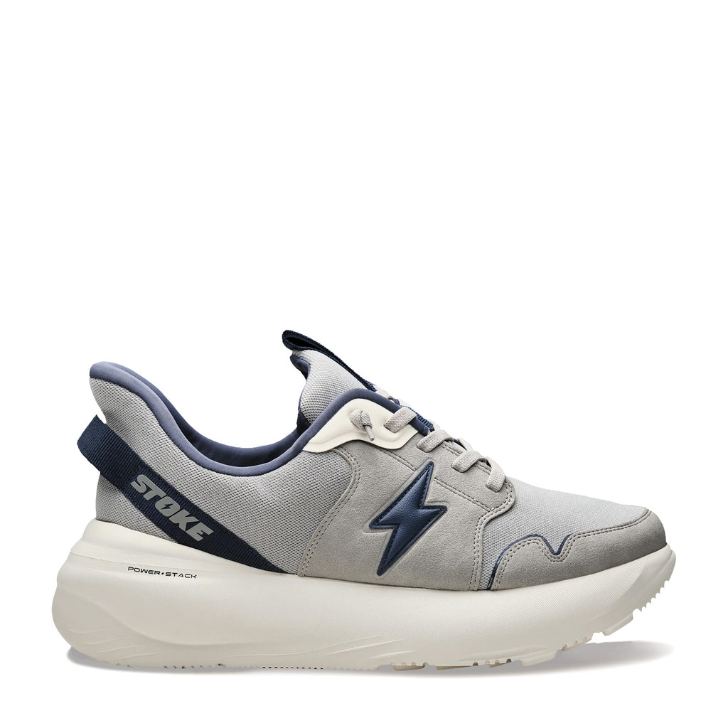 Men's Stoke FO-MO Sneaker - Extra Wide Width GREY NAVY 10002-008