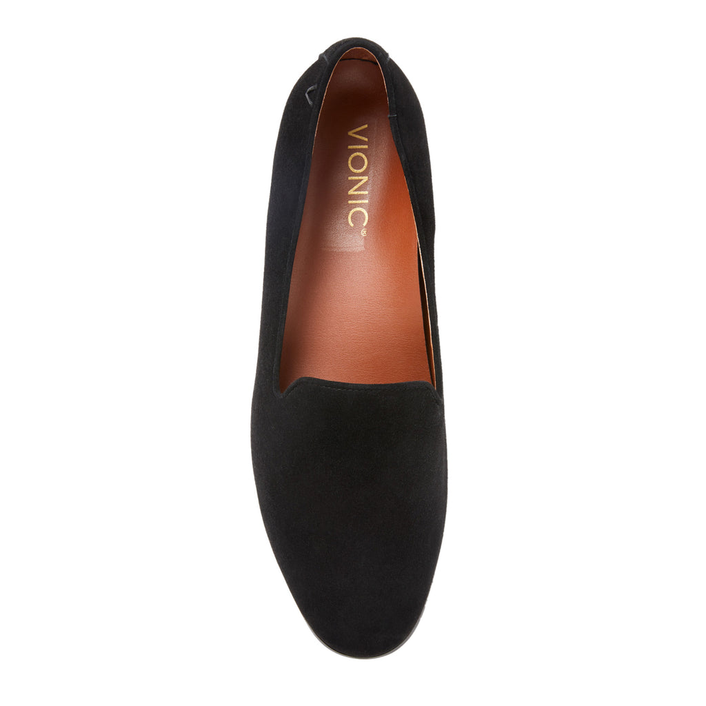 Women's Vionic Willa Flat BLACK SUEDE 10011520-BLK