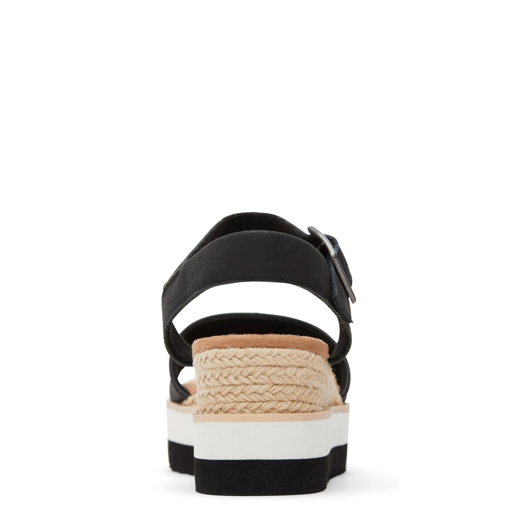 Women's TOMS Diana Sandal BLACK LEATHER 10019743