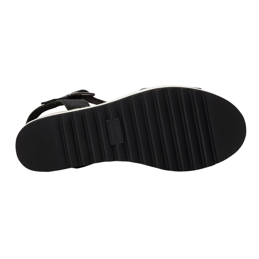 Women's TOMS Diana Sandal BLACK LEATHER 10019743