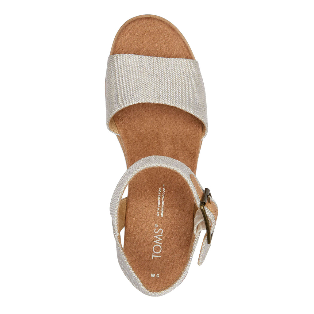 Women's TOMS Diana Sandal - Wide Width NATURAL FABRIC 10021083