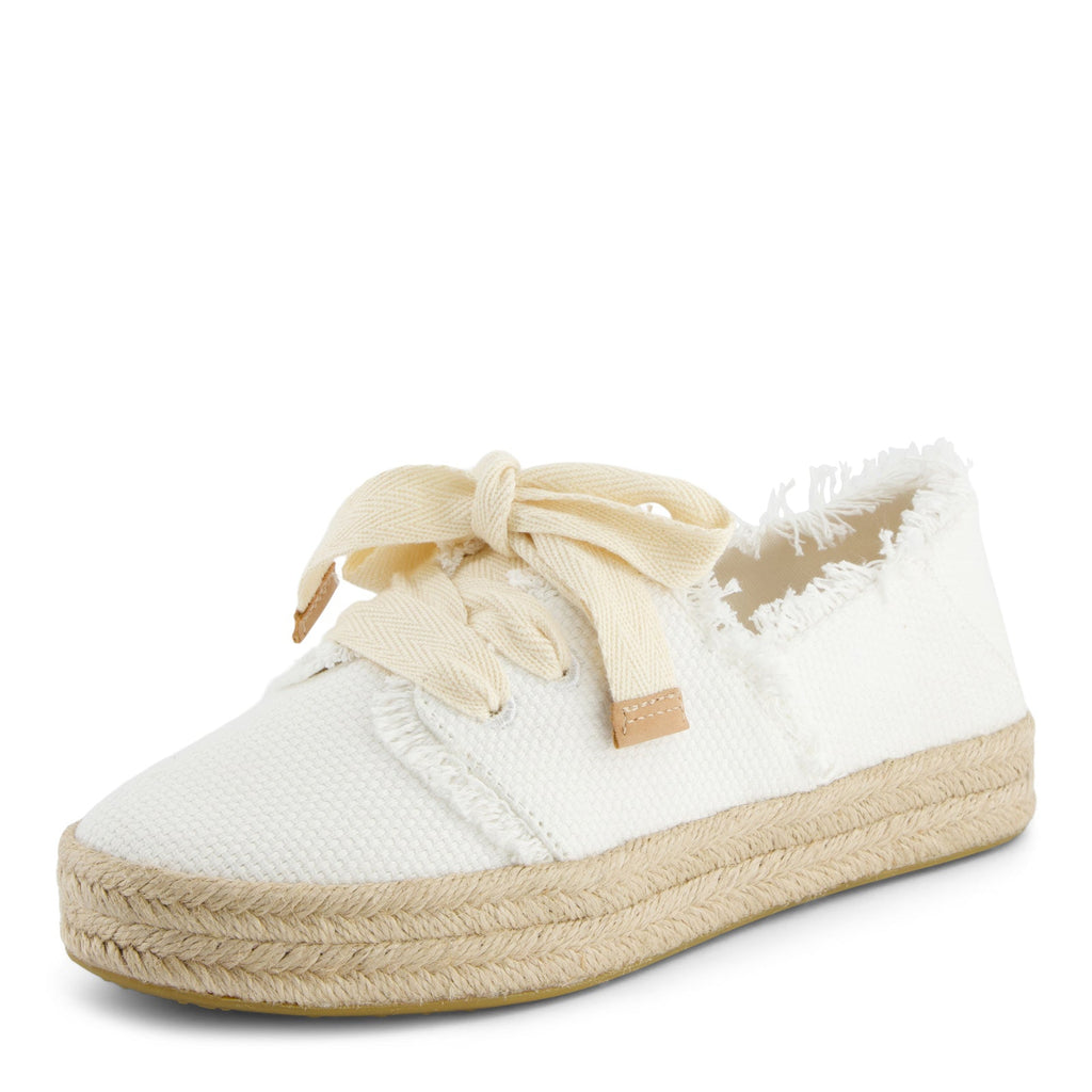 Women's TOMS Carolina Lace-Up Espadrille Slip-On WHITE 10021879