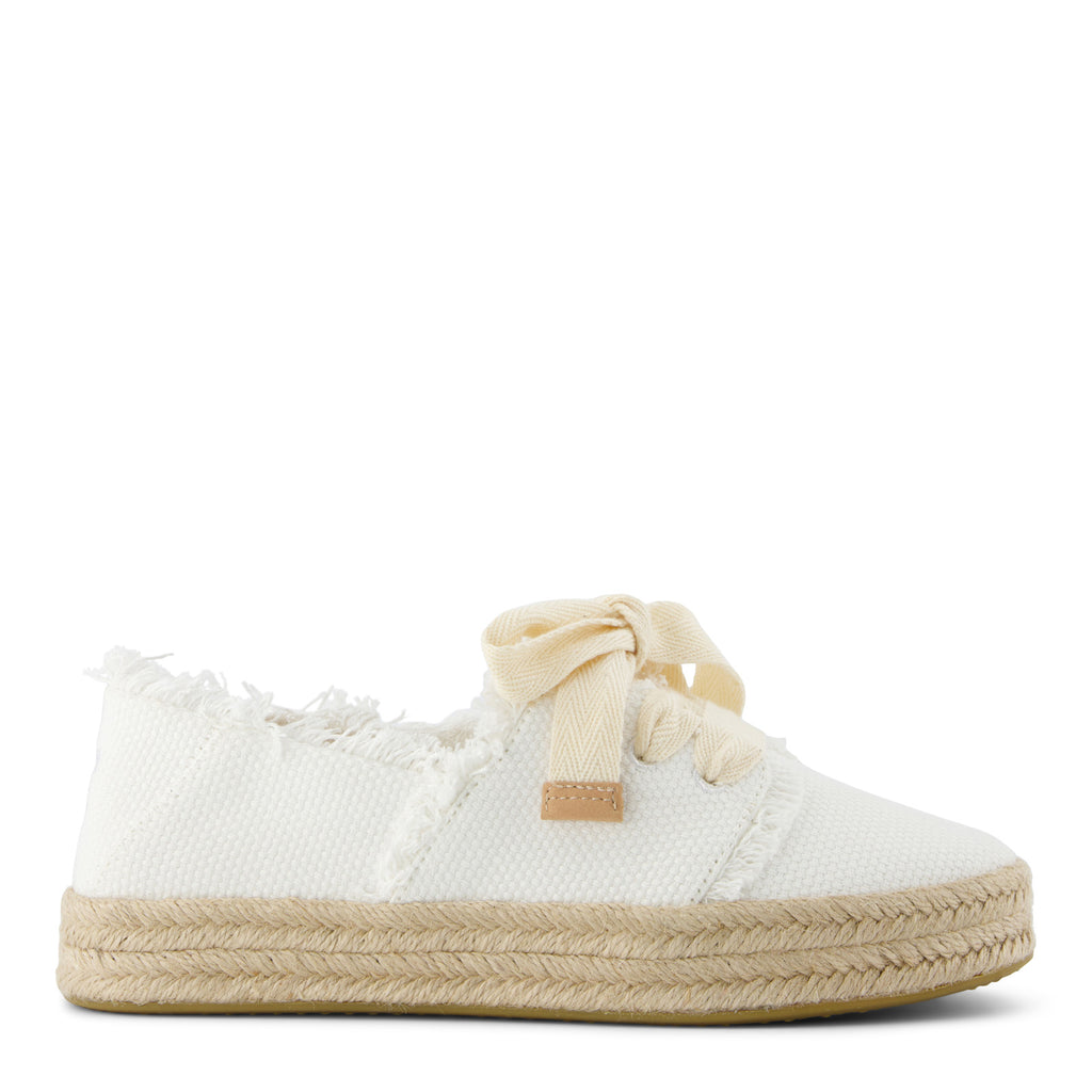 Women's TOMS Carolina Lace-Up Espadrille Slip-On WHITE 10021879