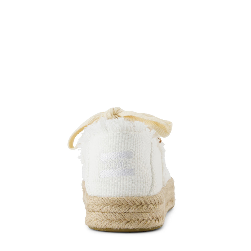 Women's TOMS Carolina Lace-Up Espadrille Slip-On WHITE 10021879