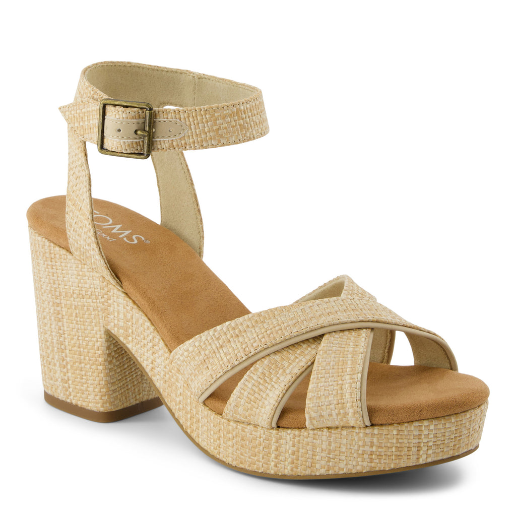 Women's Toms Majorca Strappy Heeled Sandal NATURAL 10021953