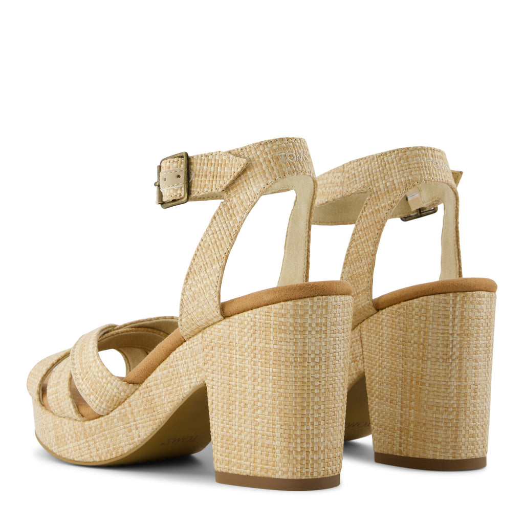 Women's Toms Majorca Strappy Heeled Sandal NATURAL 10021953