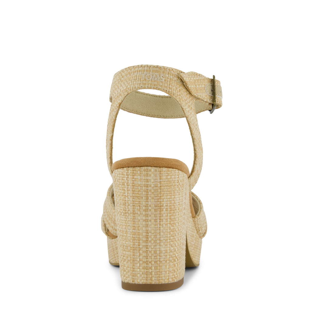 Women's Toms Majorca Strappy Heeled Sandal NATURAL 10021953