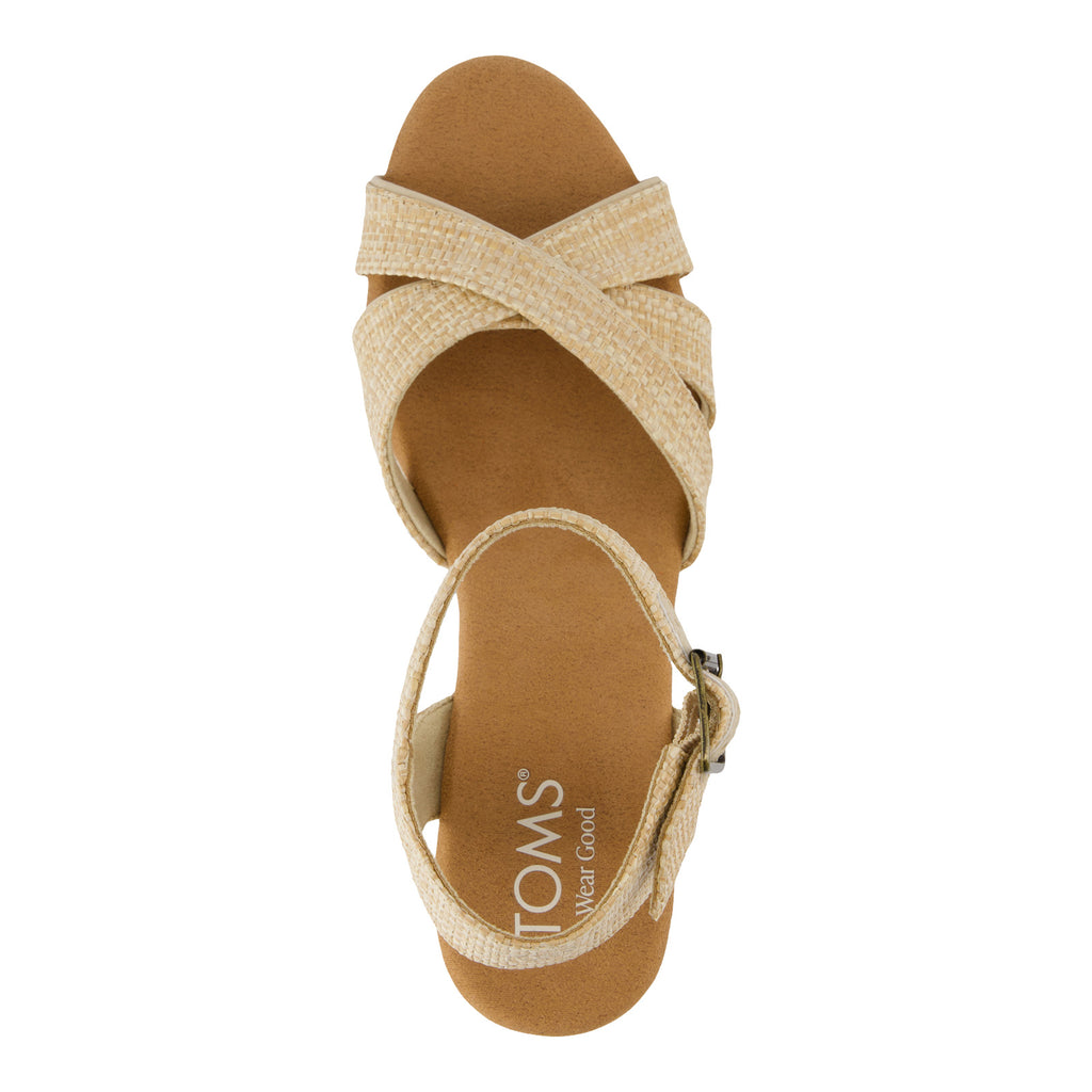Women's Toms Majorca Strappy Heeled Sandal NATURAL 10021953