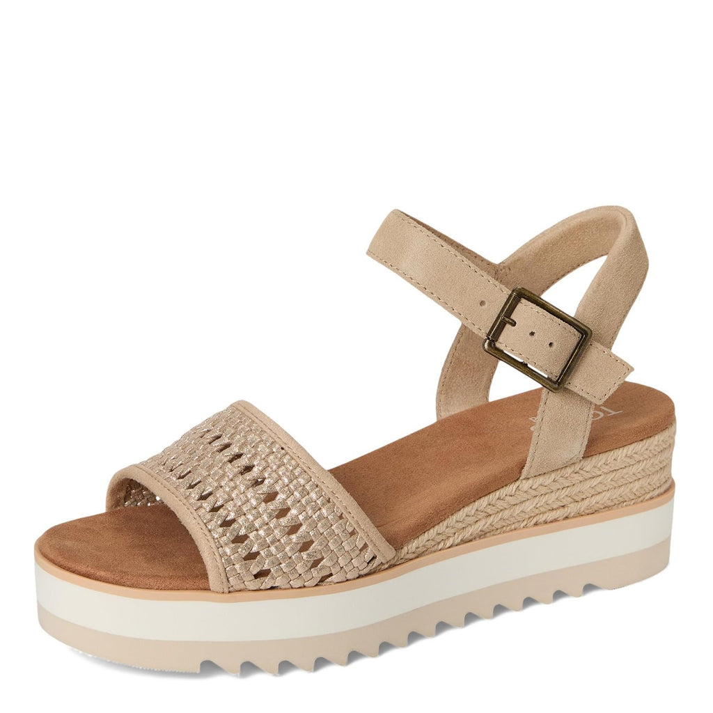 Women's TOMS Diana Sandal Champagne Woven 10021959