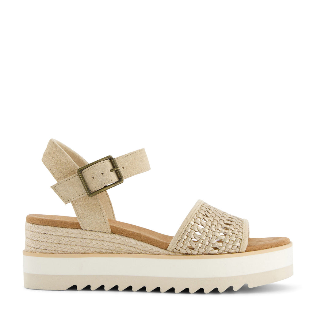 Women's TOMS Diana Sandal Champagne Woven 10021959
