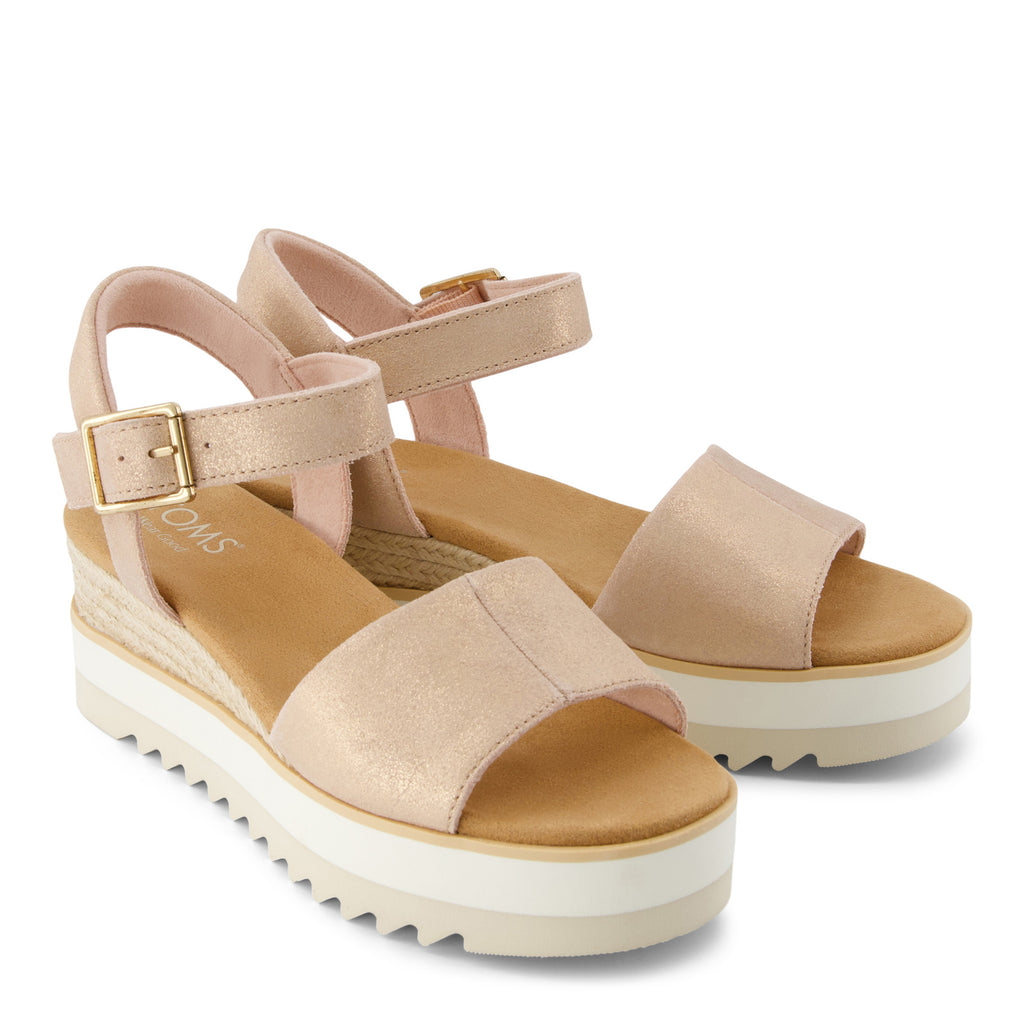 Women's TOMS Diana Sandal PALE ROSE METALLIC 10021962