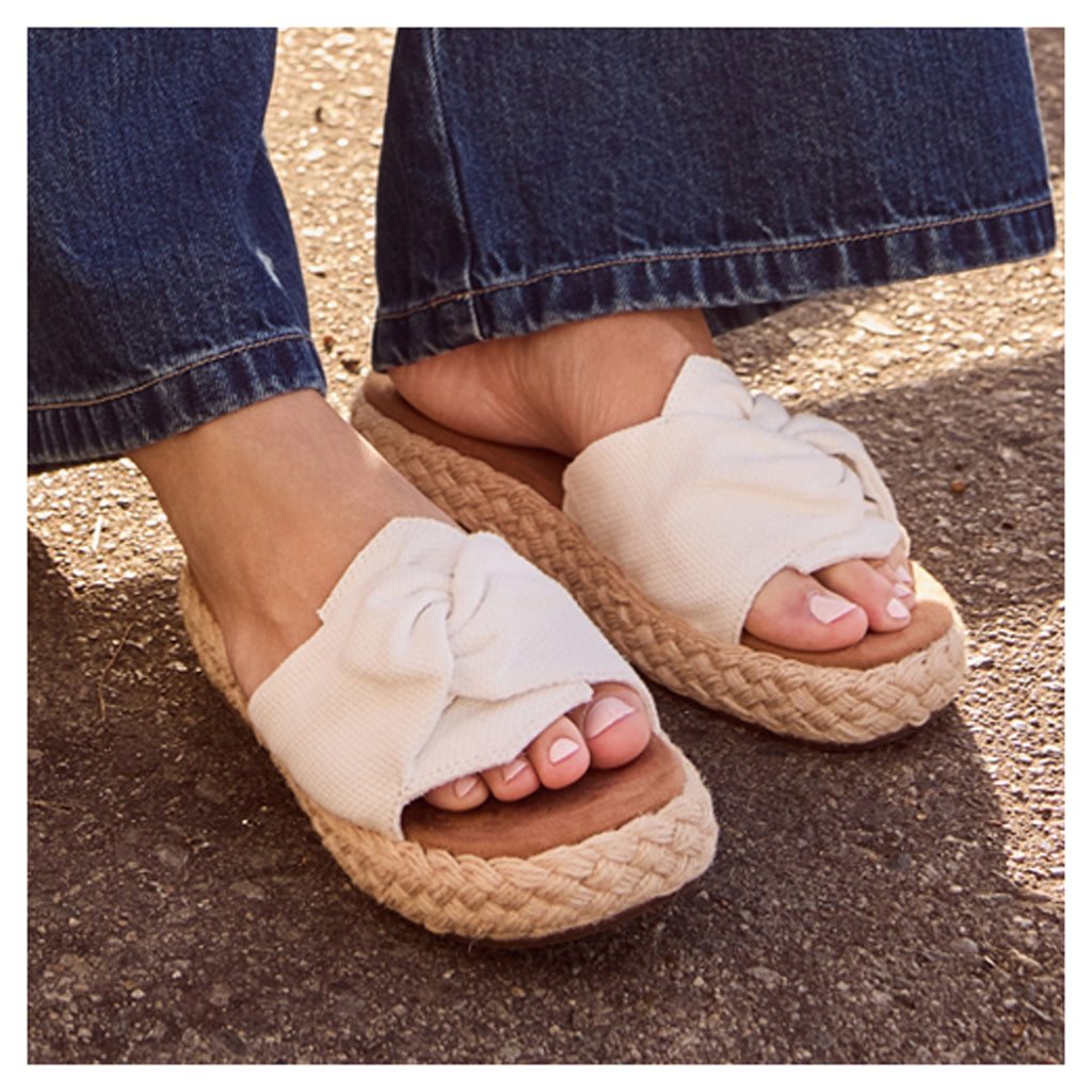 Women's TOMS Abby Slide Sandal WHITE 10021972