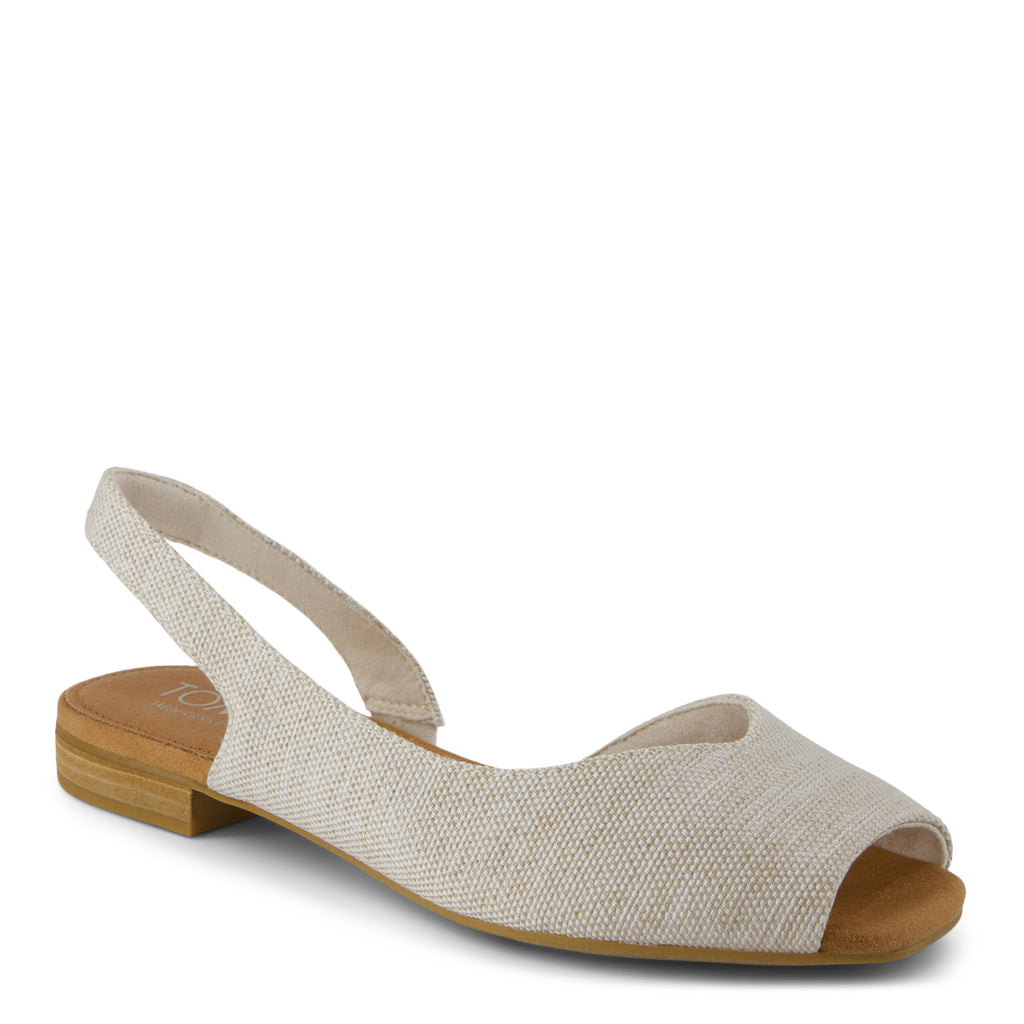 Women's TOMS Briella Slingback Flat NATURAL 10021997