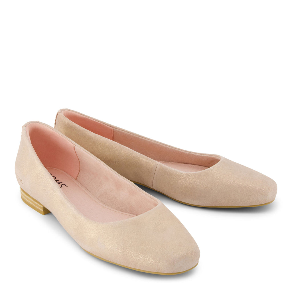 Women's TOMS Briella Flat ROSE LEATHER 10022018