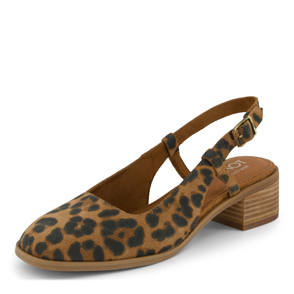 Women's TOMS Jaclyn Slingback Pump LEOPARD 10022581