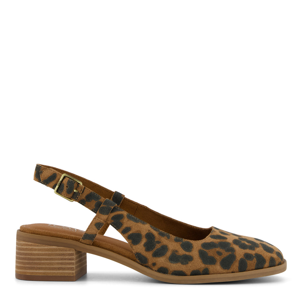 Women's TOMS Jaclyn Slingback Pump LEOPARD 10022581
