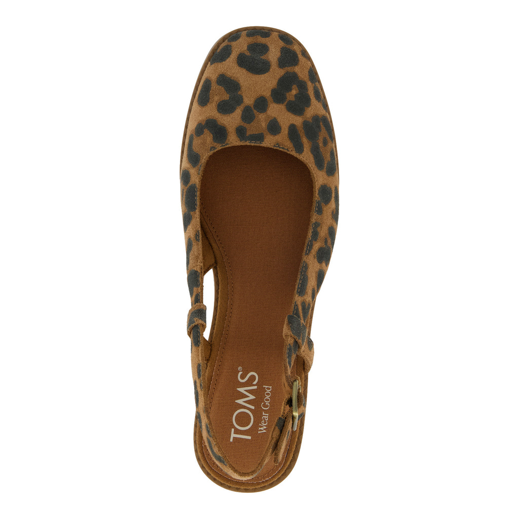 Women's TOMS Jaclyn Slingback Pump LEOPARD 10022581