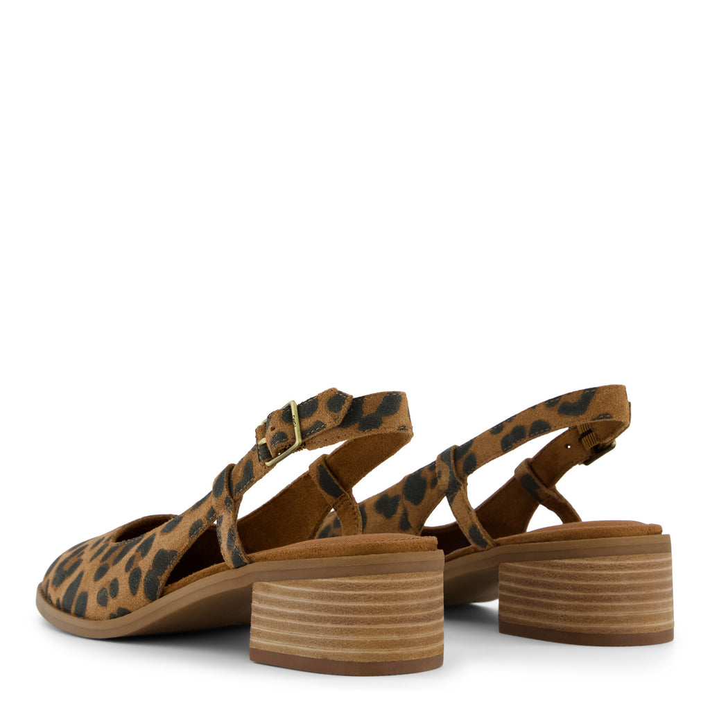 Women's TOMS Jaclyn Slingback Pump LEOPARD 10022581