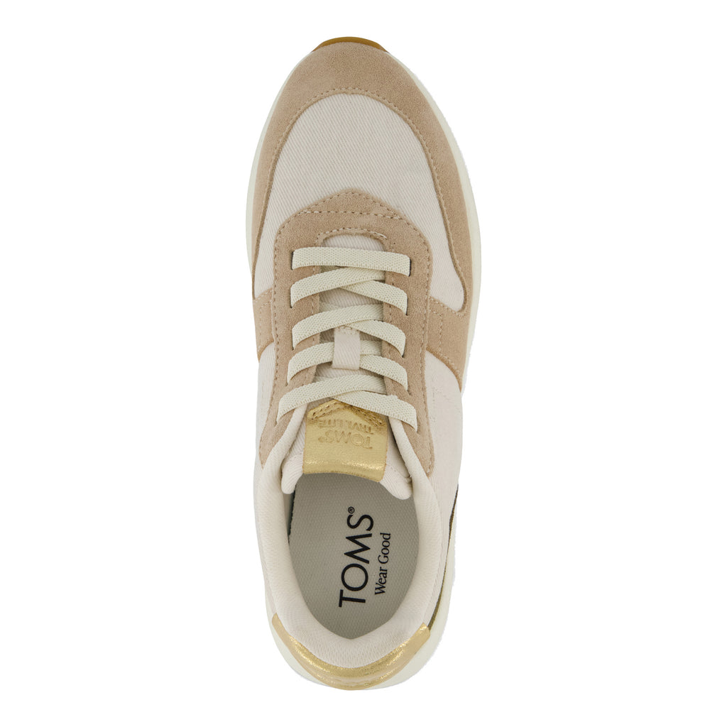 Women's TOMS TRVL LITE Retro Runner Sneaker OATMEAL METALLIC 10022679