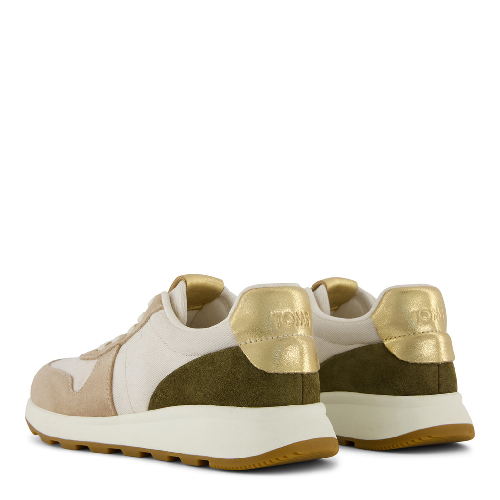 Women's TOMS TRVL LITE Retro Runner Sneaker OATMEAL METALLIC 10022679