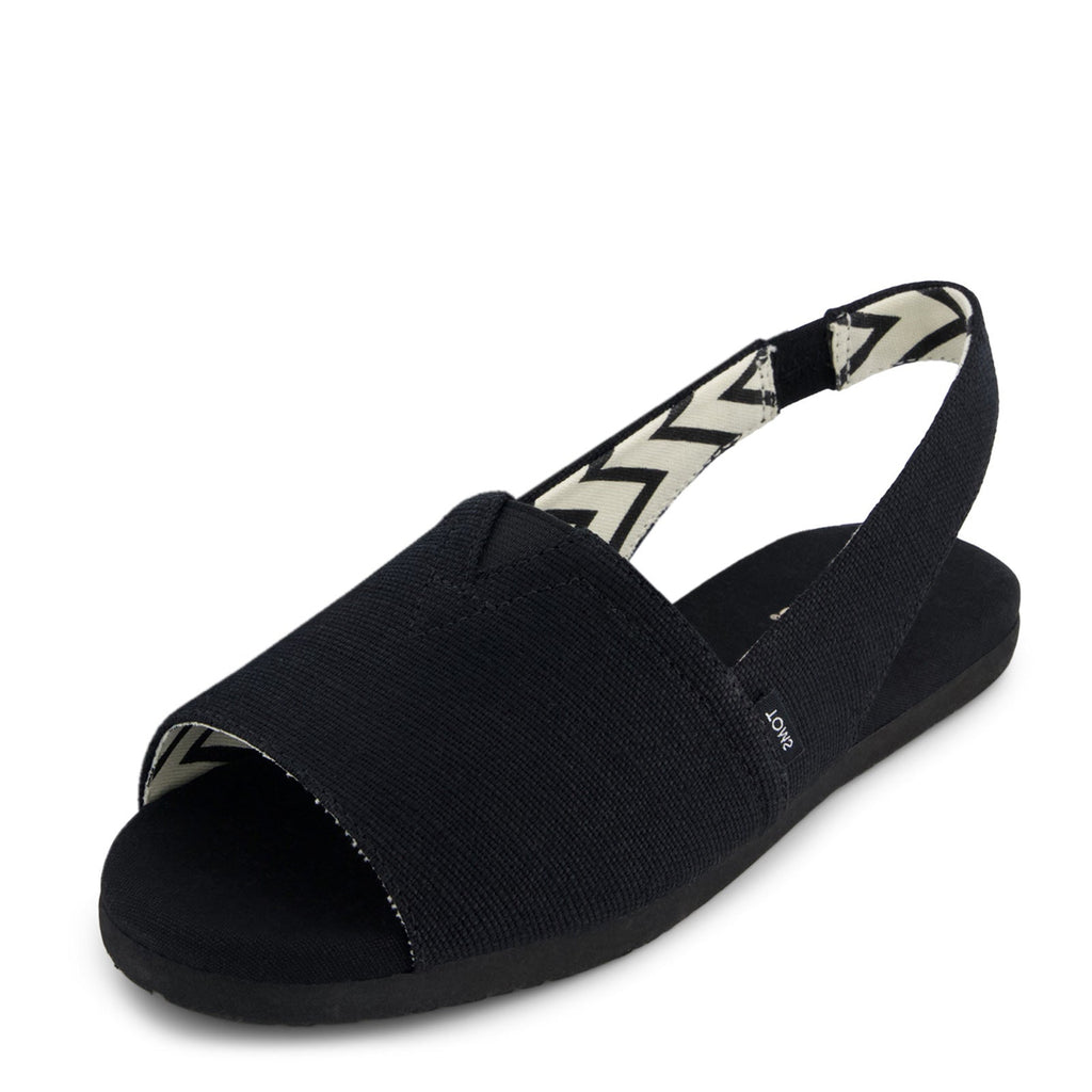 Women's TOMS Alpargata Slingback Sandal BLACK 10023058