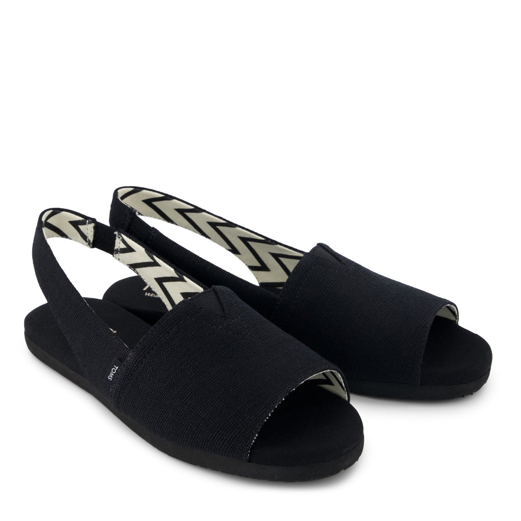 Women's TOMS Alpargata Slingback Sandal BLACK 10023058