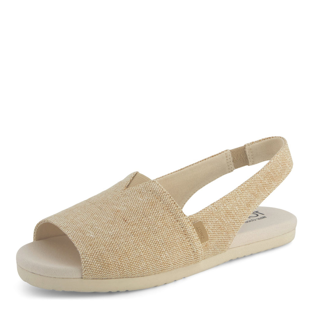 Women's TOMS Alpargata Slingback Sandal CHAMPAGNE CANVAS 10023065
