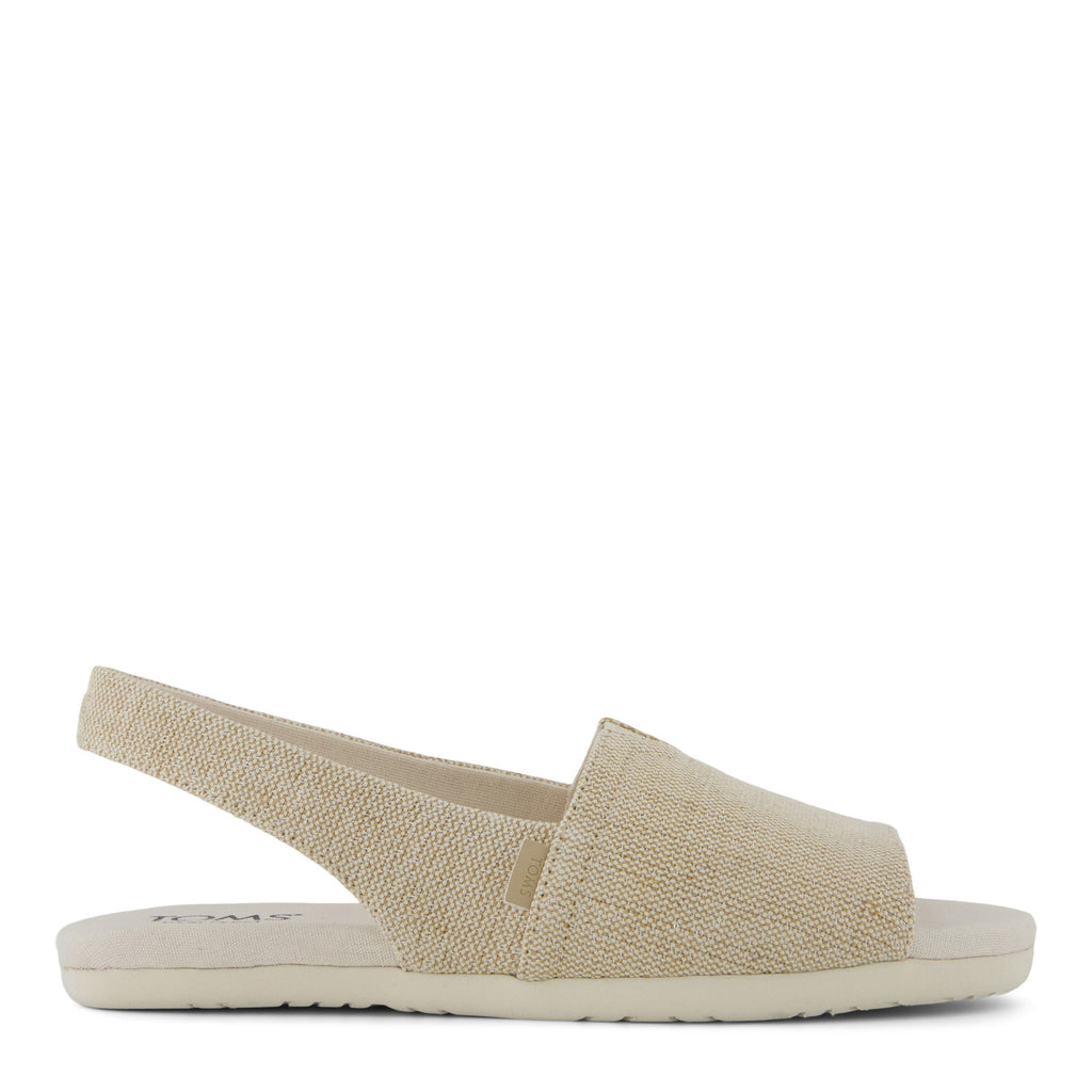 Women's TOMS Alpargata Slingback Sandal CHAMPAGNE CANVAS 10023065
