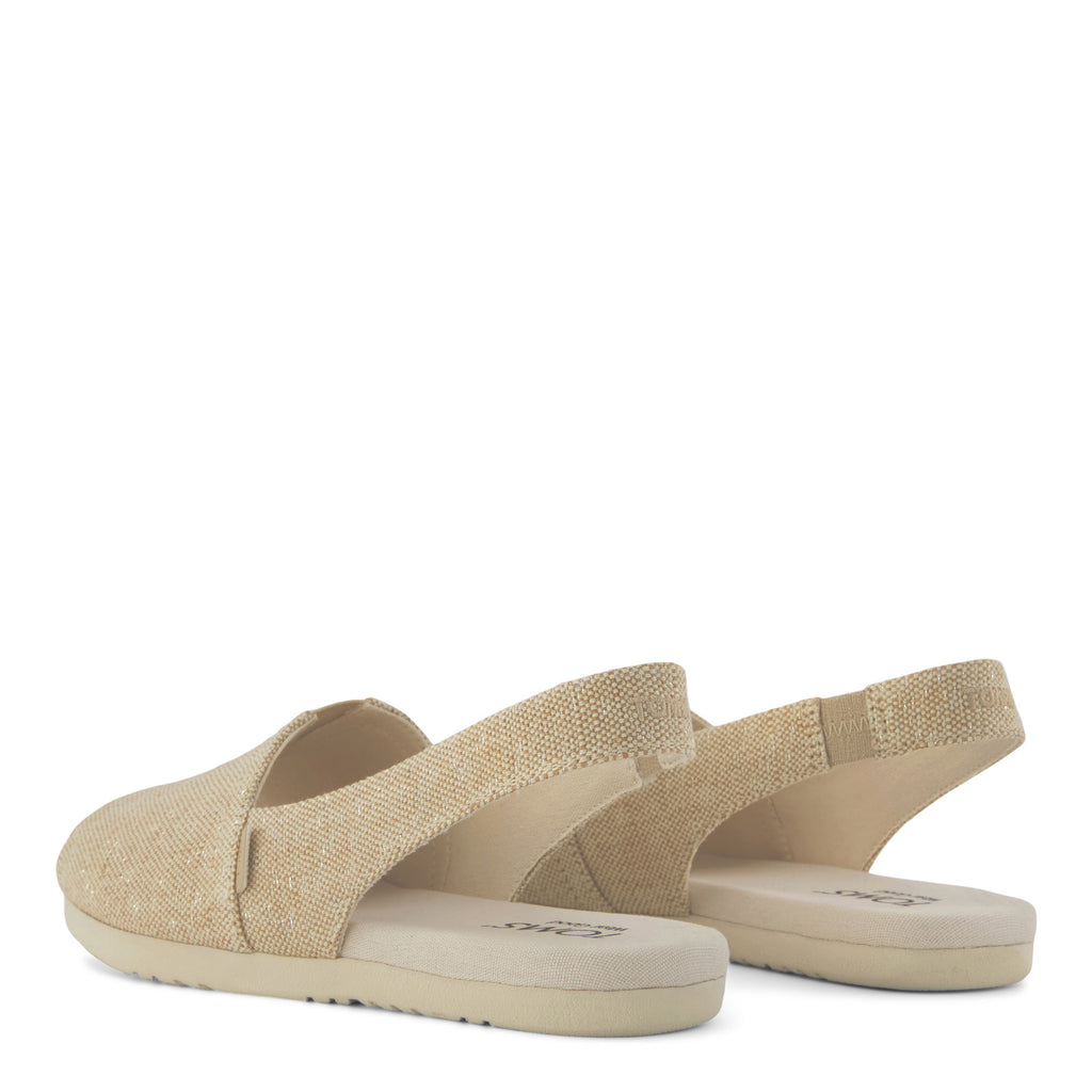 Women's TOMS Alpargata Slingback Sandal CHAMPAGNE CANVAS 10023065