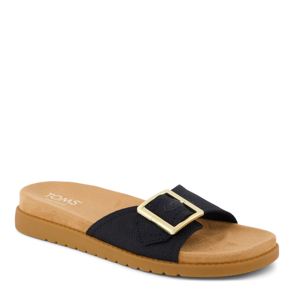 Women's TOMS Marin Slide Sandal BLACK CANVAS 10023103