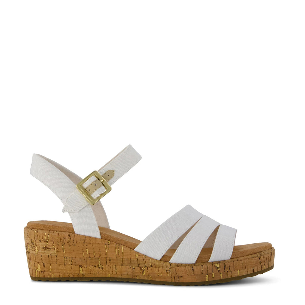 Women's TOMS Julia Wedge Sandal WHITE 10023153