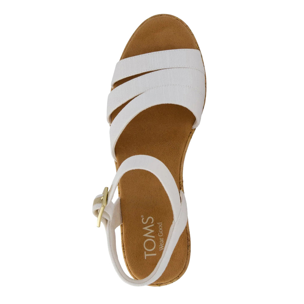 Women's TOMS Julia Wedge Sandal WHITE 10023153