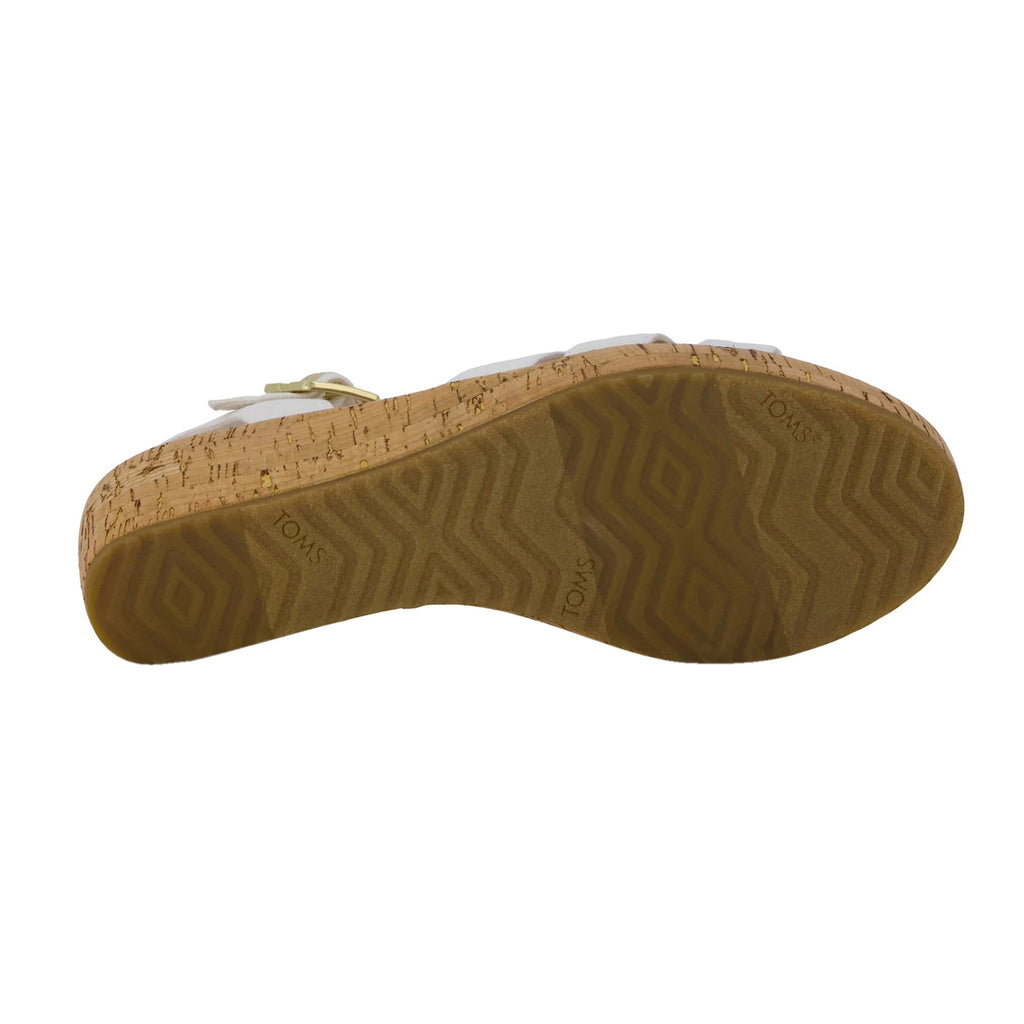 Women's TOMS Julia Wedge Sandal WHITE 10023153