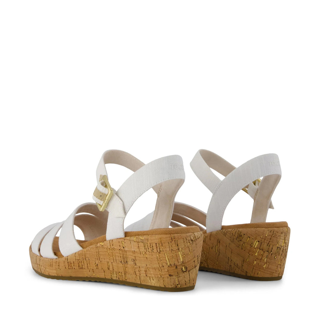 Women's TOMS Julia Wedge Sandal WHITE 10023153