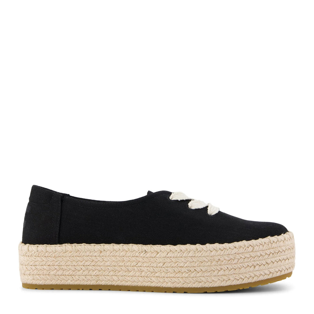 Women's TOMS Valencia Lace-Up Espadrille BLACK 10023274