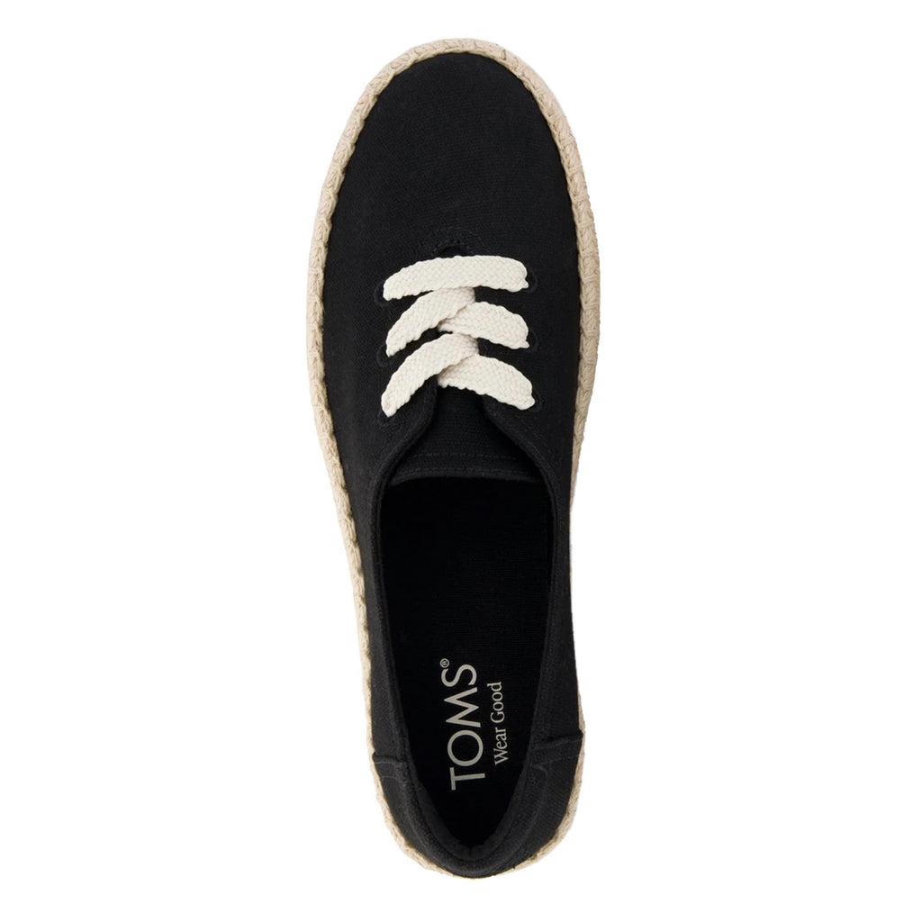Women's TOMS Valencia Lace-Up Espadrille BLACK 10023274