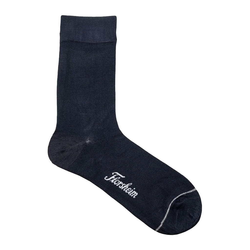 Men's Florsheim Bamboo Flat Crew Dress Socks - One Pair NAVY 100304-K41
