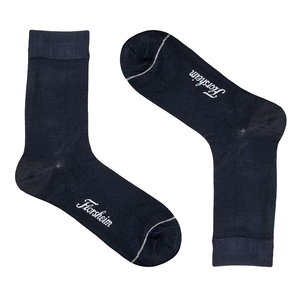 Men's Florsheim Bamboo Flat Crew Dress Socks - One Pair NAVY 100304-K41