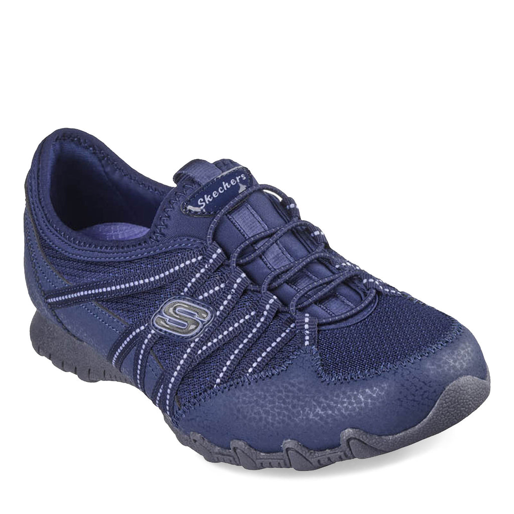Women's Skechers Relaxed Fit: Bikers Lite - Relive Sneaker - Wide Width NAVY 100560W-NVY