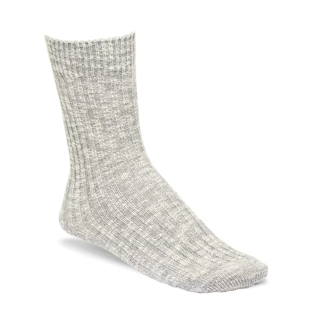Women's Birkenstock Cotton Slub Socks GREY WHITE 1008032