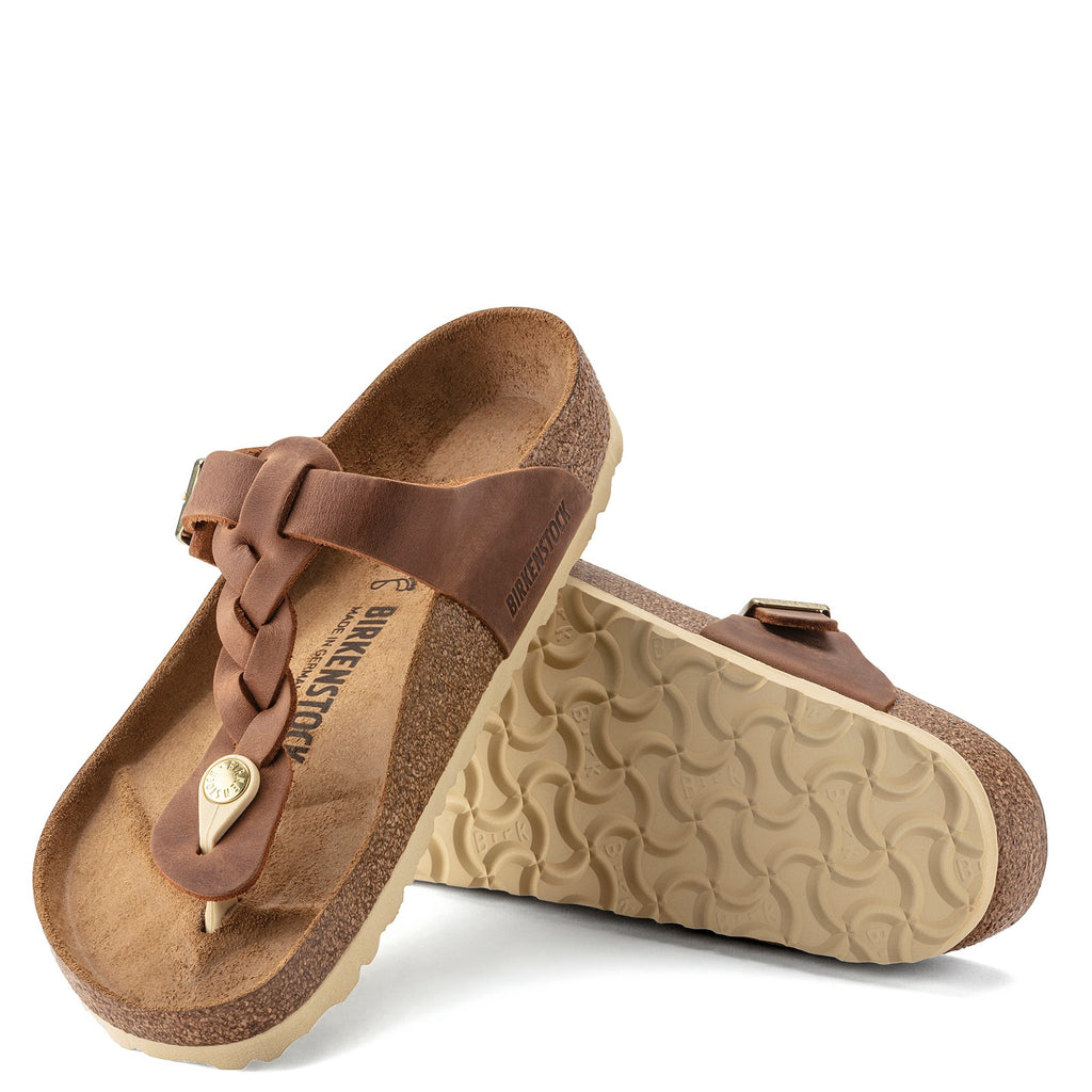 Women's Birkenstock Gizeh Braid Sandal - Regular Fit COGNAC 1021 355 R