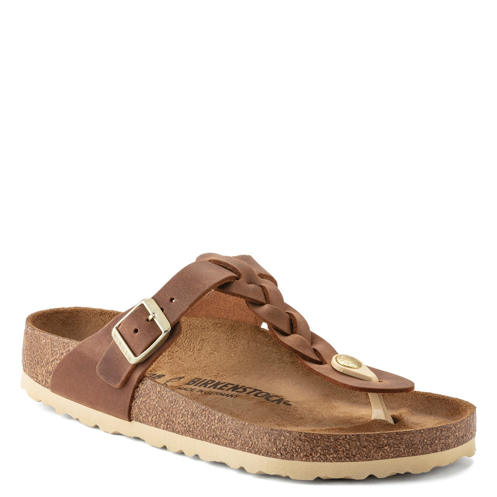 Women's Birkenstock Gizeh Braid Sandal - Regular Fit COGNAC 1021 355 R