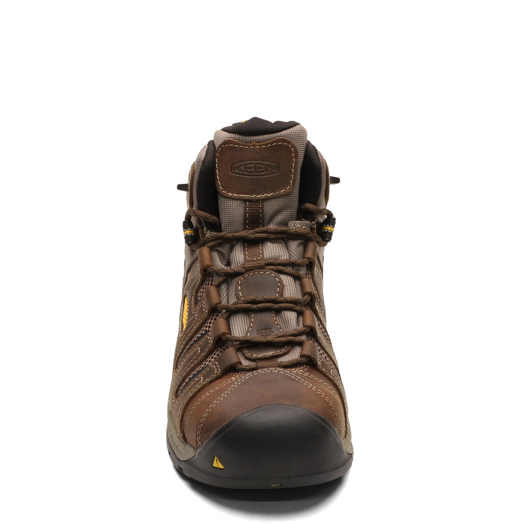 Men's KEEN Utility Flint II Mid Steel Toe Work Boot CASCADE BROWN 1023228