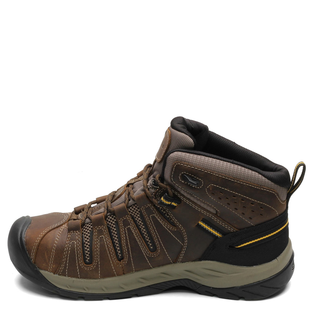 Men's KEEN Utility Flint II Mid Steel Toe Work Boot CASCADE BROWN 1023228