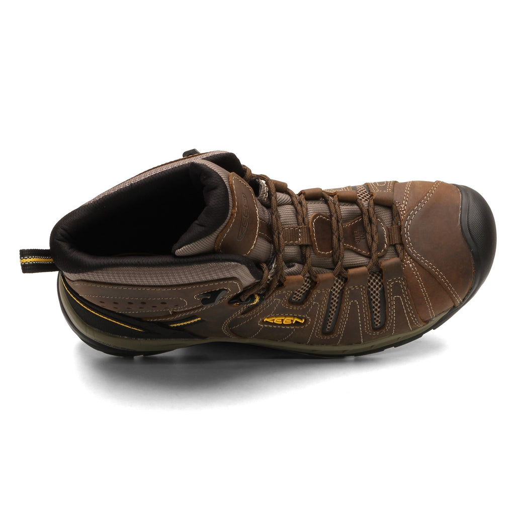 Men's KEEN Utility Flint II Mid Steel Toe Work Boot CASCADE BROWN 1023228