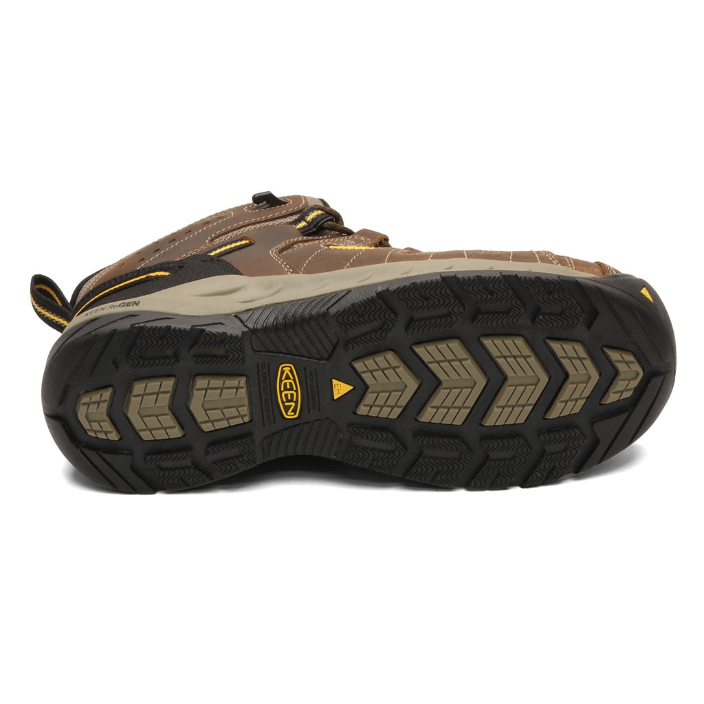 Men's KEEN Utility Flint II Mid Steel Toe Work Boot CASCADE BROWN 1023228