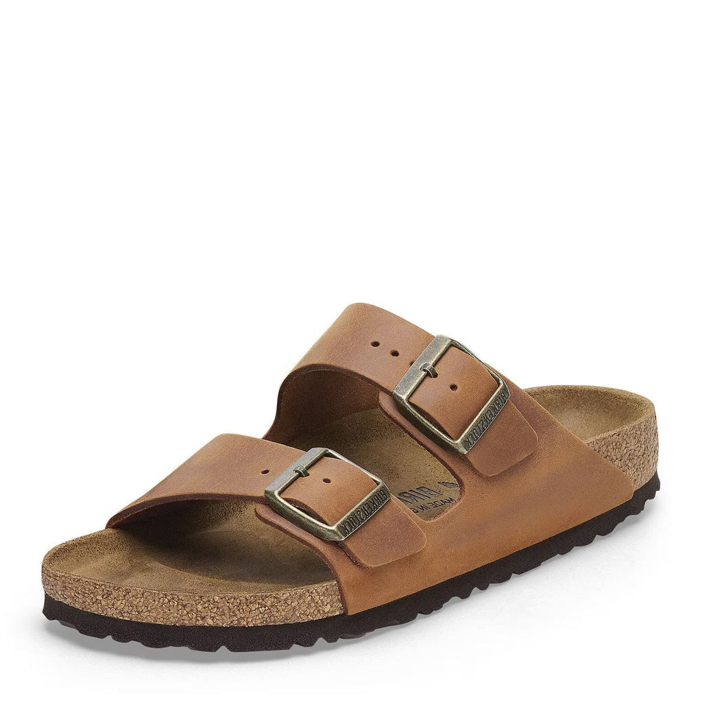 Men's Birkenstock Arizona Sandal - Regular Fit COGNAC OILED LEATHER 1028272 R