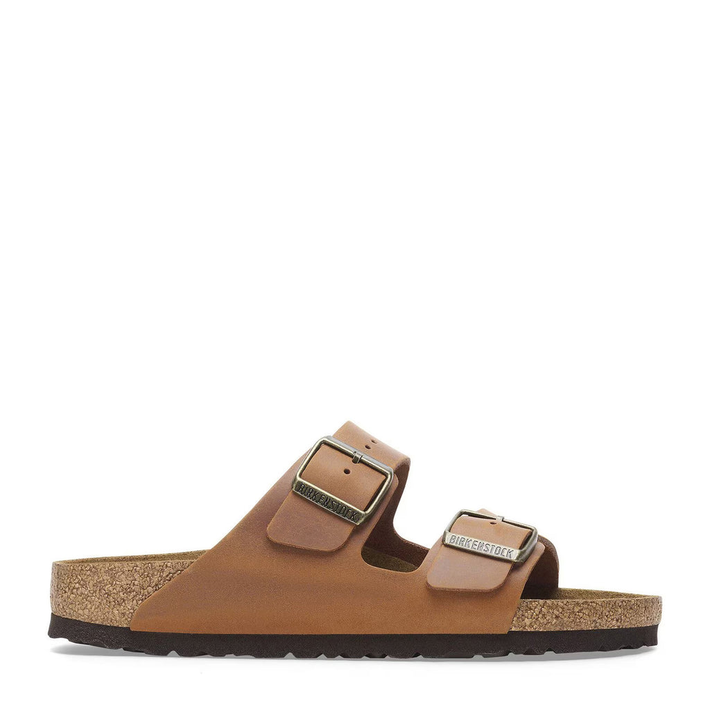Men's Birkenstock Arizona Sandal - Regular Fit COGNAC OILED LEATHER 1028272 R