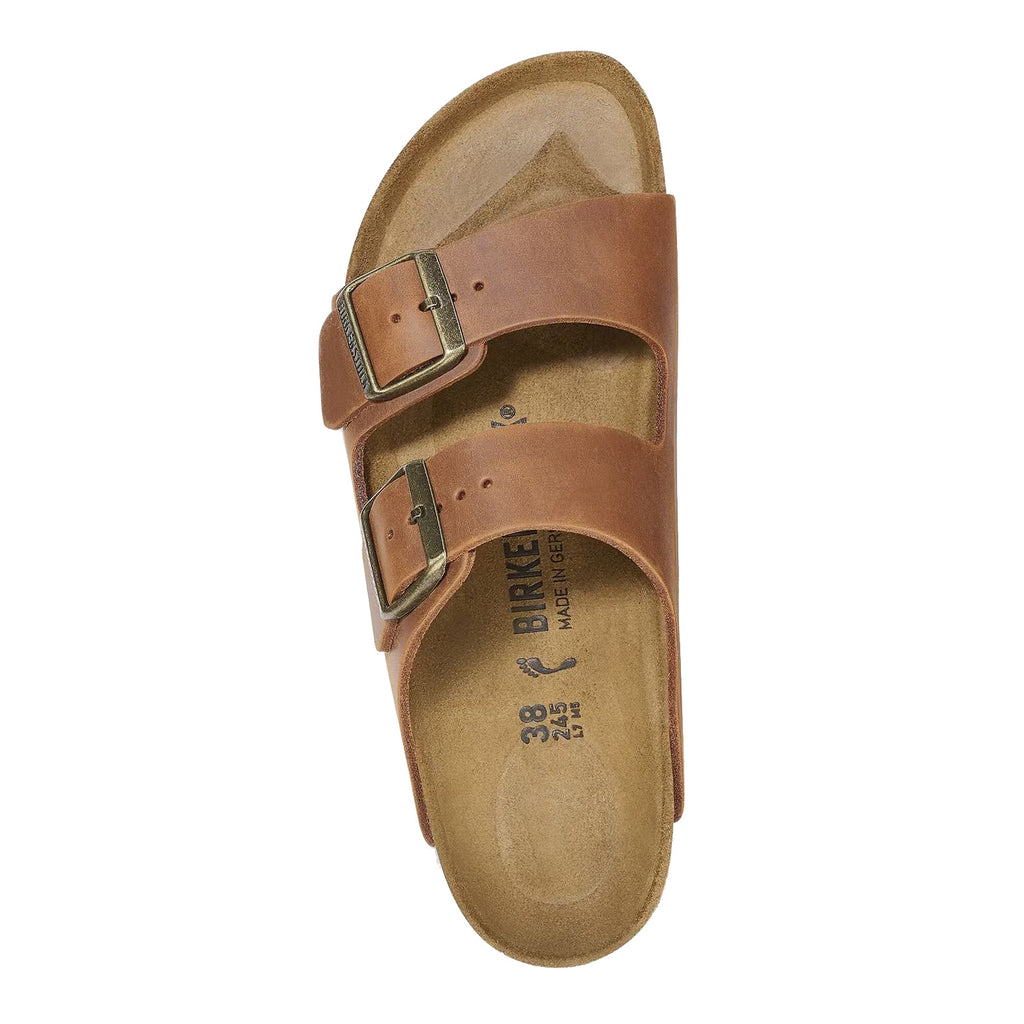 Men's Birkenstock Arizona Sandal - Regular Fit COGNAC OILED LEATHER 1028272 R