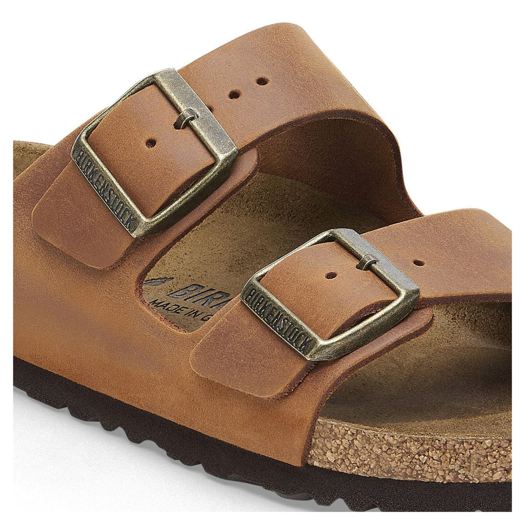 Men's Birkenstock Arizona Sandal - Regular Fit COGNAC OILED LEATHER 1028272 R